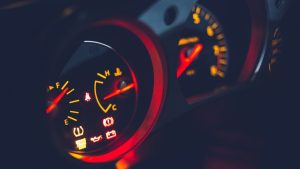 Fuel gauge on dashboard in contemporary automobile | Breast Cancer Car Donations